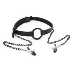 Nipple Mouth Gag Nipple Clamps Black