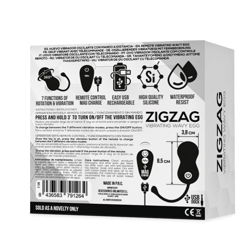 Zigzag Vibrating And Zigzagging Egg With Remote Control. Артикул: IXI65154