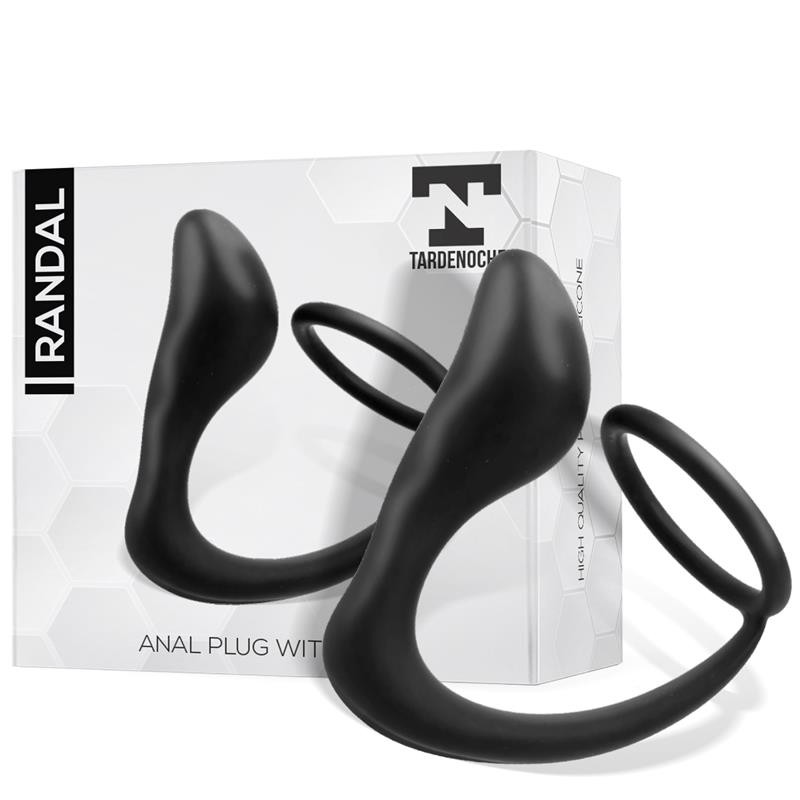 Randal Butt Plug With Penis Ring Silicone Black. Артикул: IXI65158