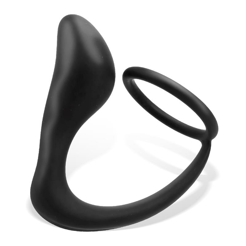 Randal Butt Plug With Penis Ring Silicone Black. Артикул: IXI65158
