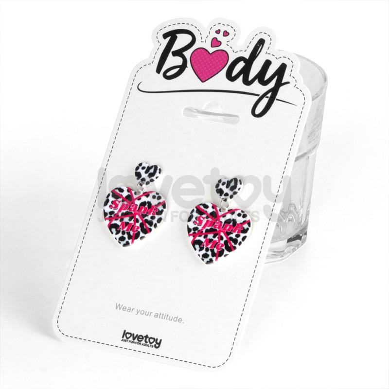 Бюжетерия Body Leopard Print Heart Earrings. Артикул: IXI65306