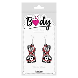 ��������� Body Abstract Wave Earrings