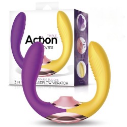 ������� �������� Two Lovers 3 In 1 Finger Airflow Vibrator
