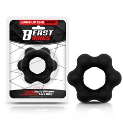 ����������� ������ Cock Ring Liquid Silicone 2.2 Cm Black
