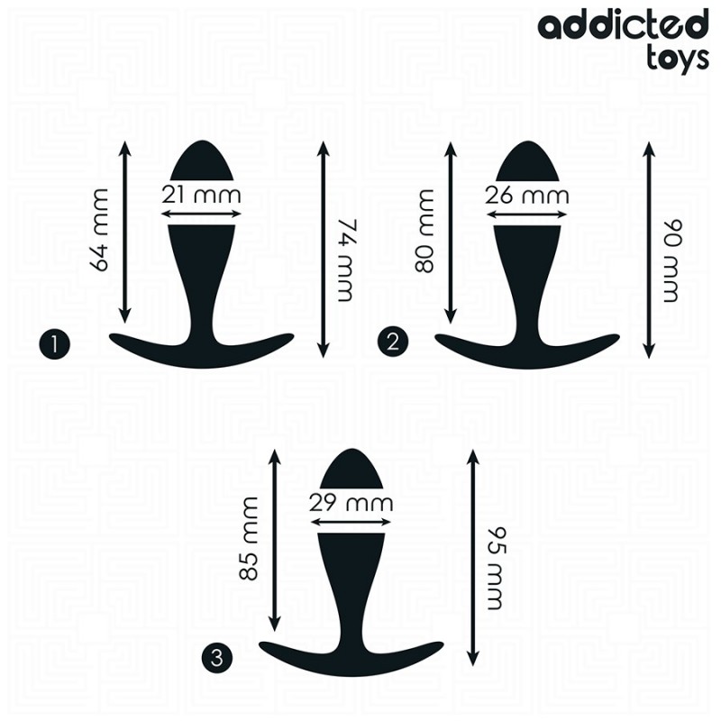 Набор анальных пробок Set Of 3 Anal Plug Silicone Model 2. Артикул: IXI65477