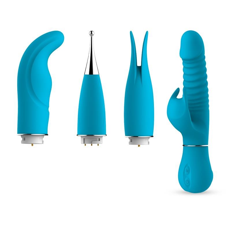Eivian Interchangeable 4-Piece Set Vibration Thrusting Vibrator Attachments. Артикул: IXI65607