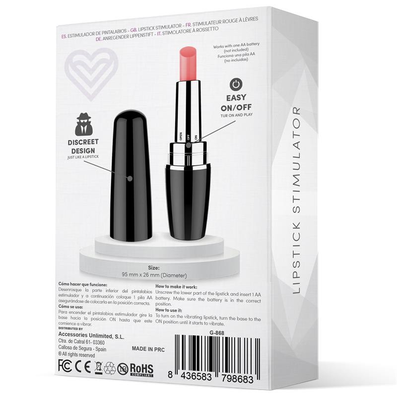 Мини вибратор Viblips Lipstick Stimulator Black. Артикул: IXI65632