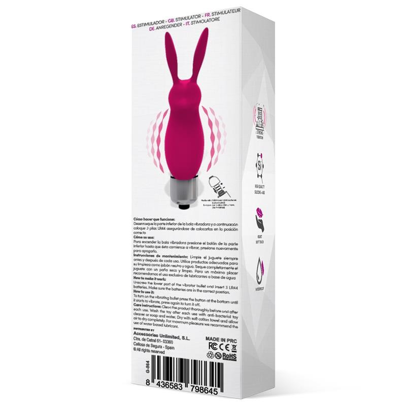 Мини вибратор Hopye Rabbit Vibrating Bullet Silicone Pink. Артикул: IXI65635