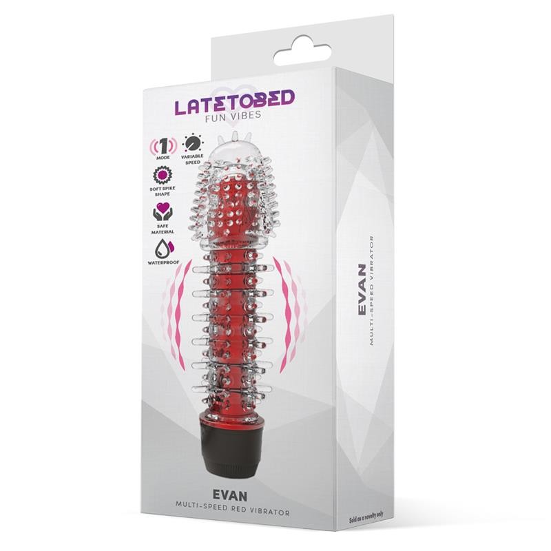 Вибратор с пупырышками Evan Vibe Multi Speed Red. Артикул: IXI65645