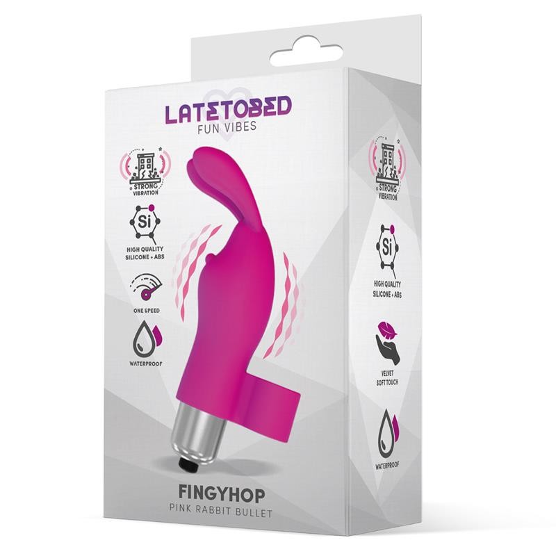 Вибратор на палец Fingyhop Vibrating Bullet Rabbit Pink. Артикул: IXI65659