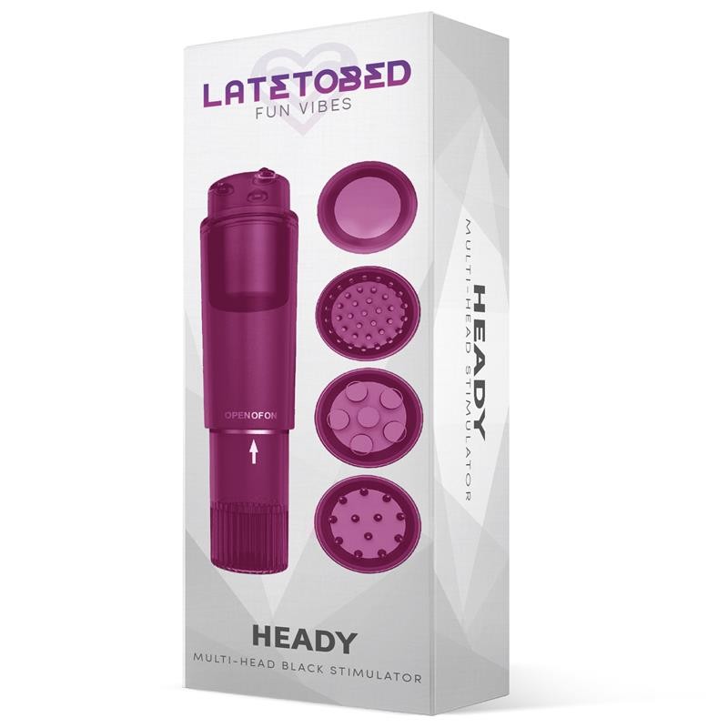 Мини вибратор Heady Stimulator Multi-head Purple. Артикул: IXI65666