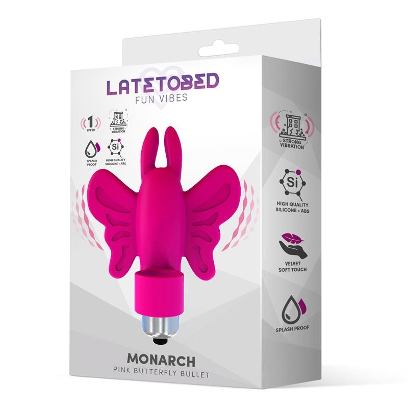 Клиторальный вибратор Monarch Butterfly Vibrating Bullet Pink. Артикул: IXI65667