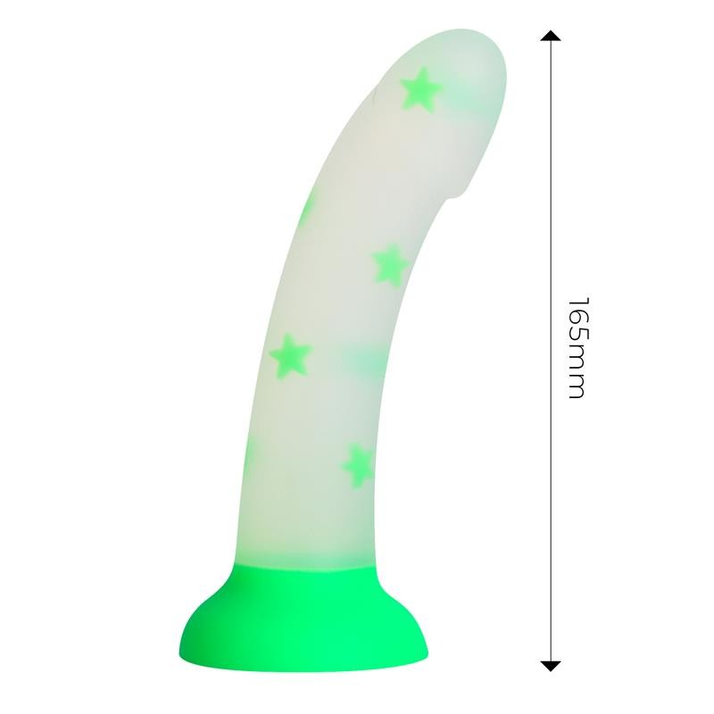 Фаллоимитатор на присоске Glow-in-the-dark Dildo Confetti Star. Артикул: IXI65704