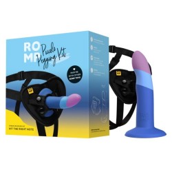 ������� ��� ������ Piccolo Harness Silicone Dildo Tricolor Suction Cup