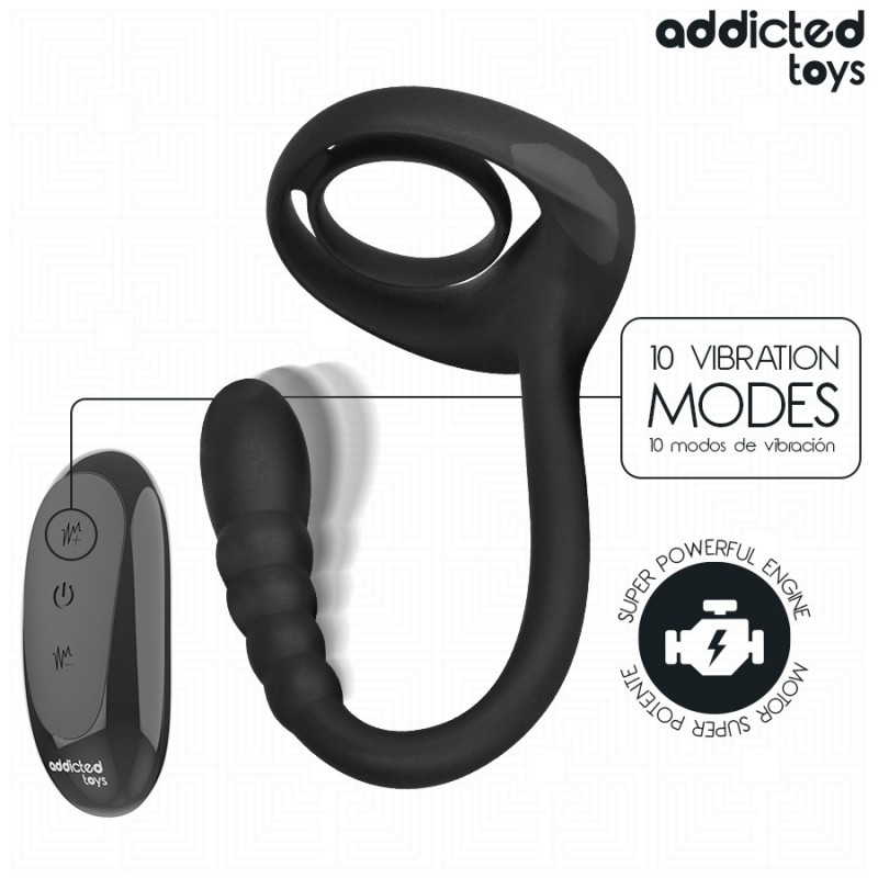 Многофункциональная насадка на пенис P-Spot Vibrating Cock Ring Remote Control. Артикул: IXI65782