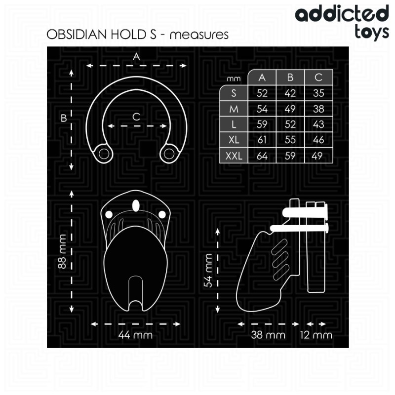 Locked Obsidian Hold Penis Cage. Артикул: IXI65785