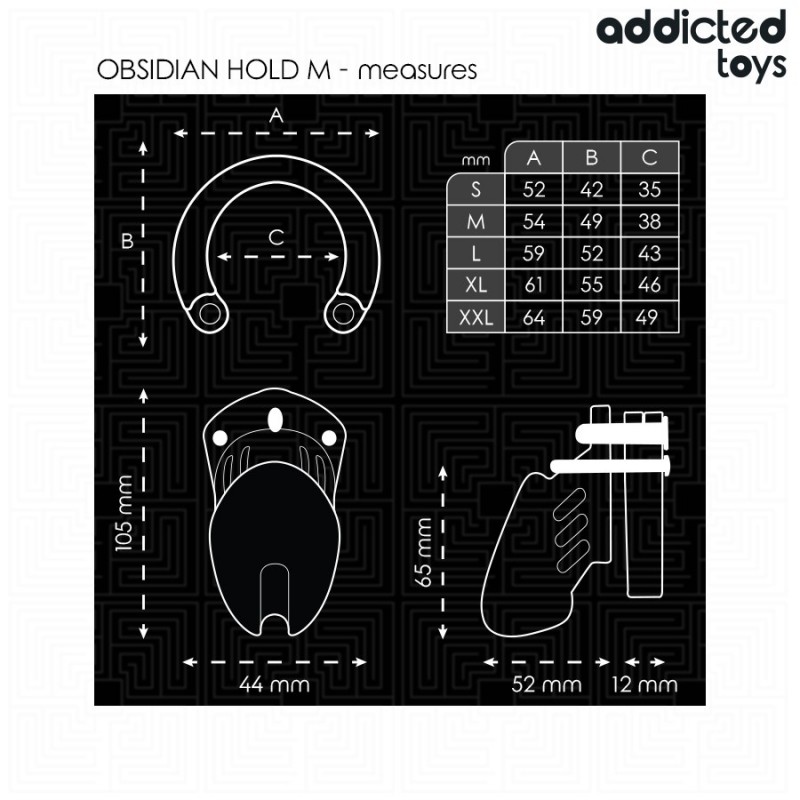 Locked Obsidian Hold Penis Cage. Артикул: IXI65813