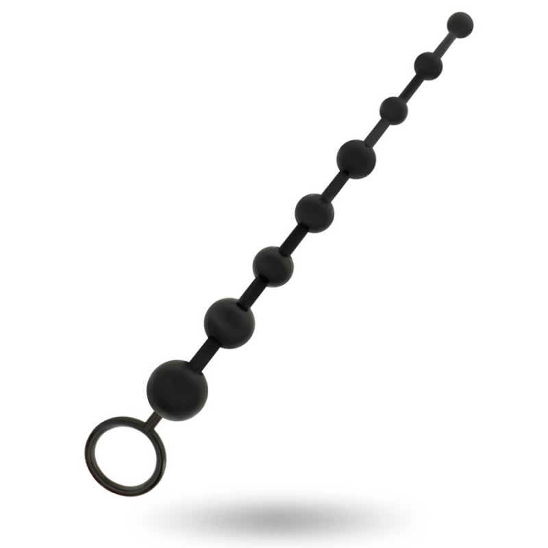 Анальные бусы с кольцом Anal Beads Black. Артикул: IXI65842
