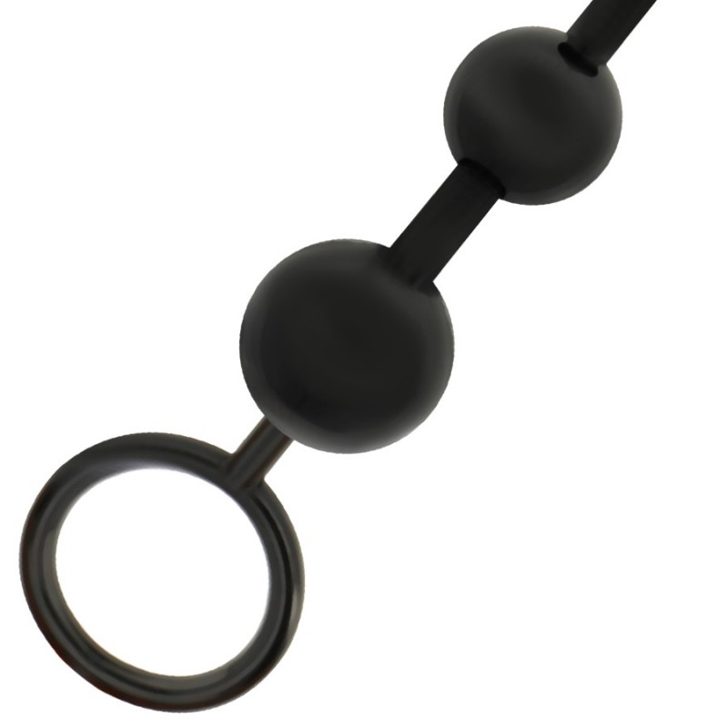 Анальные бусы с кольцом Anal Beads Black. Артикул: IXI65842