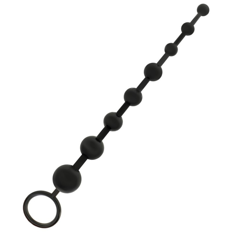 Анальные бусы с кольцом Anal Beads Black. Артикул: IXI65842