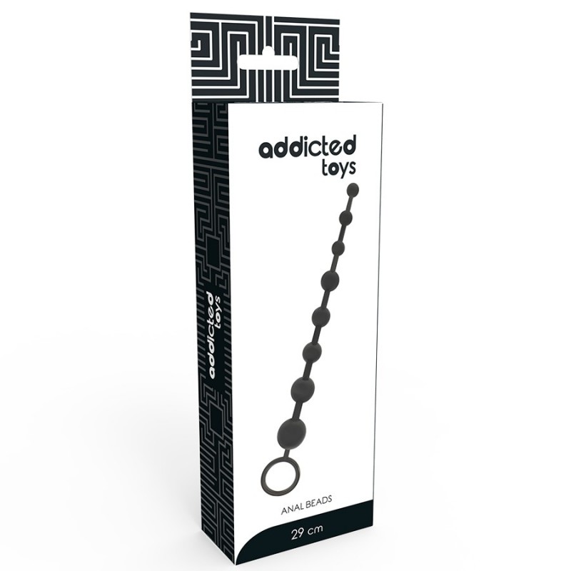 Анальные бусы с кольцом Anal Beads Black. Артикул: IXI65842