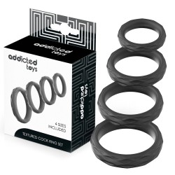 Textured Cock Ring Set 4 Sizes