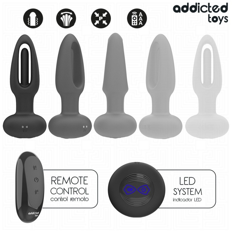 Анальная пробка с вибрацией Anal Plug Vibrating Tongue Remote Control. Артикул: IXI65873