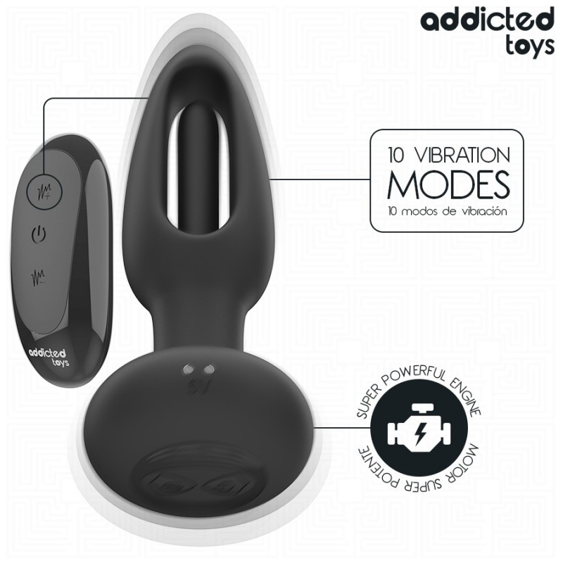 Анальная пробка с вибрацией Anal Plug Vibrating Tongue Remote Control. Артикул: IXI65873