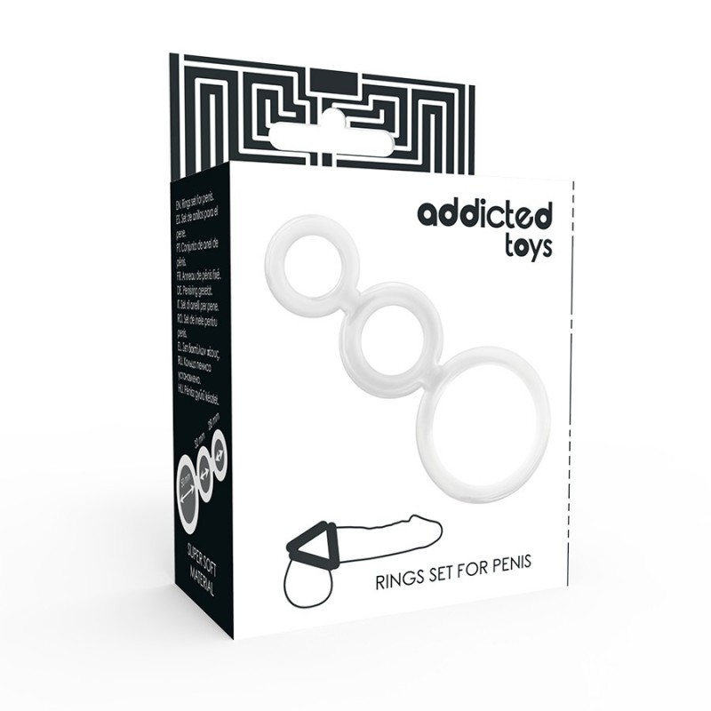 Эрекционное кольцо тройное Addicted Toys Rings Set For Penis. Артикул: IXI65894