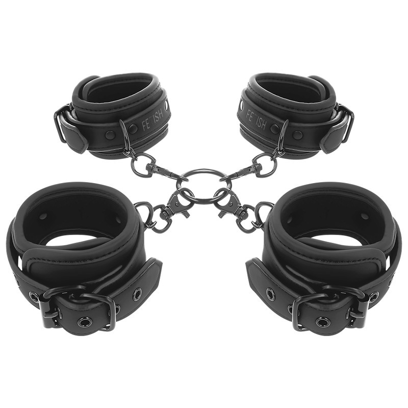 Комплект наручников и наножников Set Of Hand Ankle Handcuffs Noprene Lining. Артикул: IXI65971