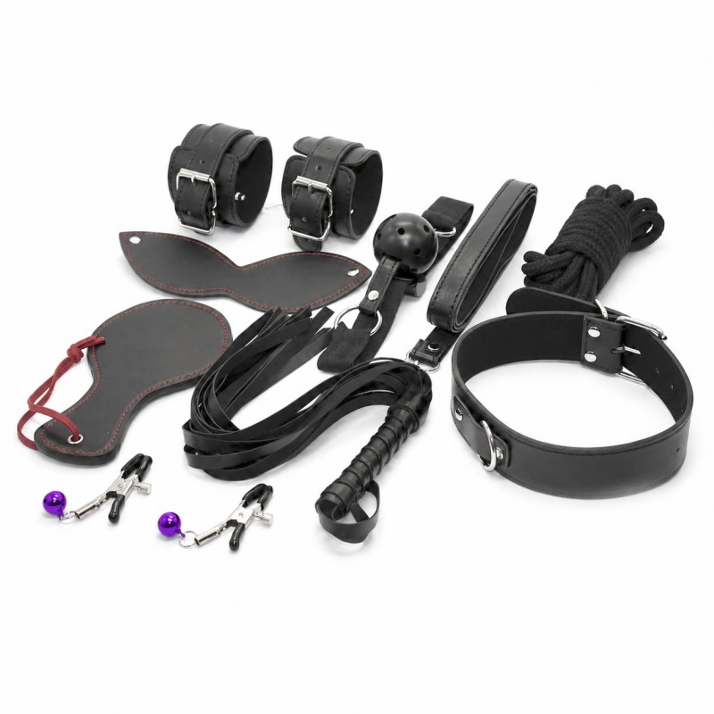 Набор бдсм аксессуаров для взрослых игр Leather Bdsm Kit. Артикул: IXI66011