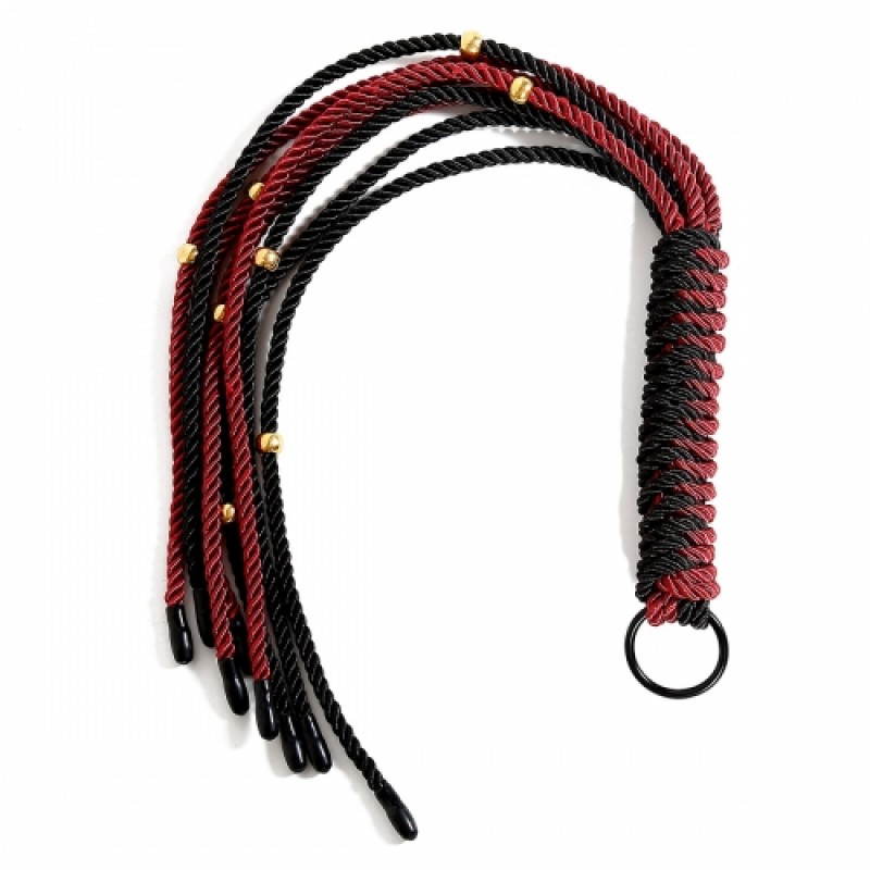Плетеная плеть черно-красная Whip Multiple Black Red. Артикул: IXI66176