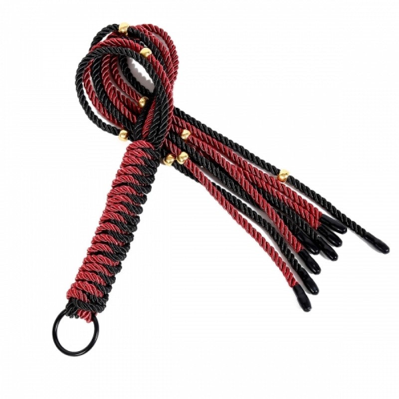Плетеная плеть черно-красная Whip Multiple Black Red. Артикул: IXI66176
