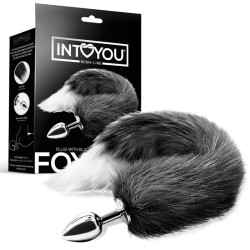 �������� ������ � ������� Anal Plug Black White Foxy Tail