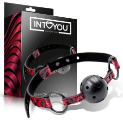 ���� � ������� Breathable Gag Ball Diamond Vegan Leather