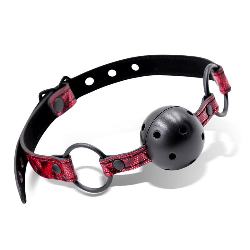 Кляп с шариком Breathable Gag Ball Diamond Vegan Leather. Артикул: IXI66253