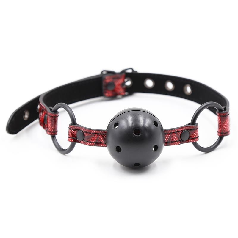 Кляп с шариком Breathable Gag Ball Diamond Vegan Leather. Артикул: IXI66253