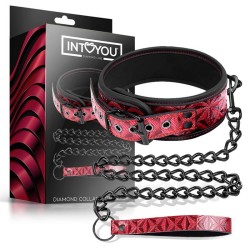������� � �������� Adjustable Collar Leash Diamond Vegan Leather