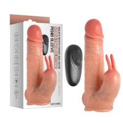 Realistic Dual-Motor Vibrating Silicone Penis Sleeve