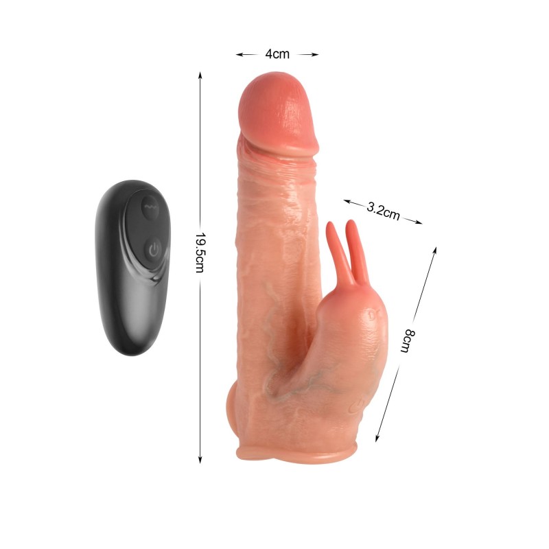 Realistic Dual-Motor Vibrating Silicone Penis Sleeve. Артикул: IXI66430