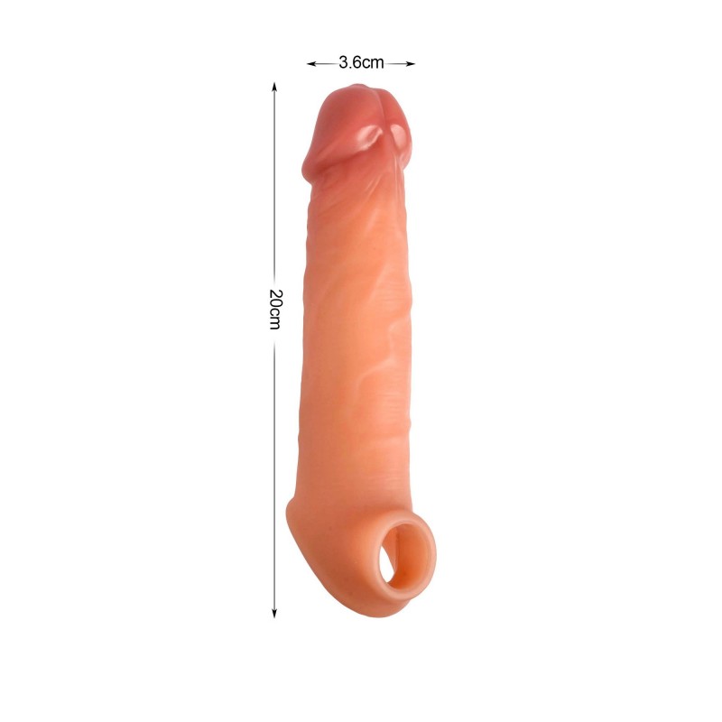Hyper-Real Silicone Penis Sleeve Plus 4cm. Артикул: IXI66435