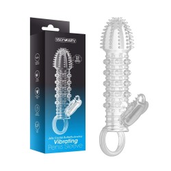 Jelly Crystal Butterfly Anchor Vibrating Penis Sleeve