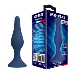 Slim Anal Plug Blue Suction Cup