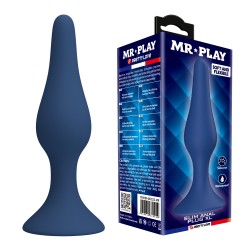 Slim Anal Plug Blue Suction Cup