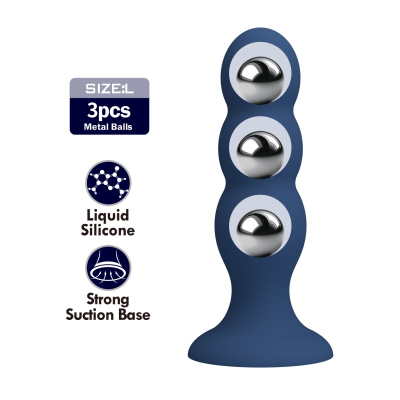Metal Liquid Silicone Anal Plug Balls. Артикул: IXI66533