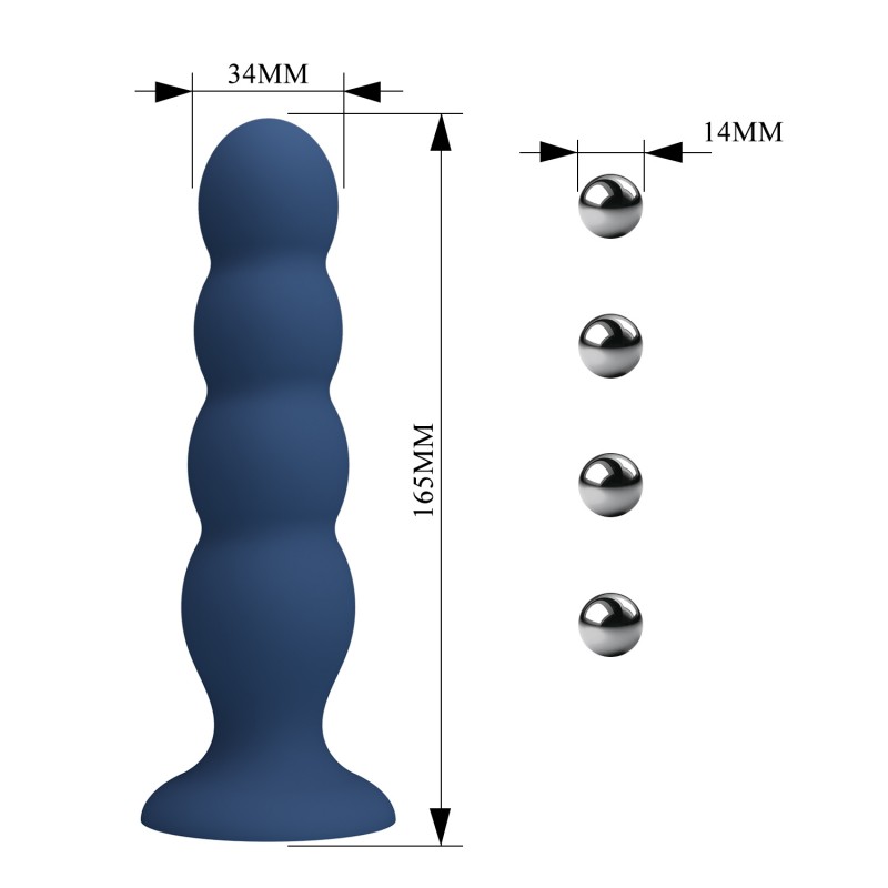 Metal Liquid Silicone Anal Plug Balls. Артикул: IXI66534