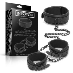 ������� � ����������� �� ���� Collar Hand Cuffs Set Vegan Leather