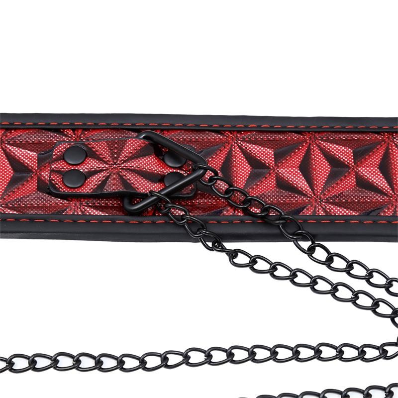 Ошейник с зажимами для сосков Llar Nipple Clamps Diamond Vegan Leather. Артикул: IXI66672