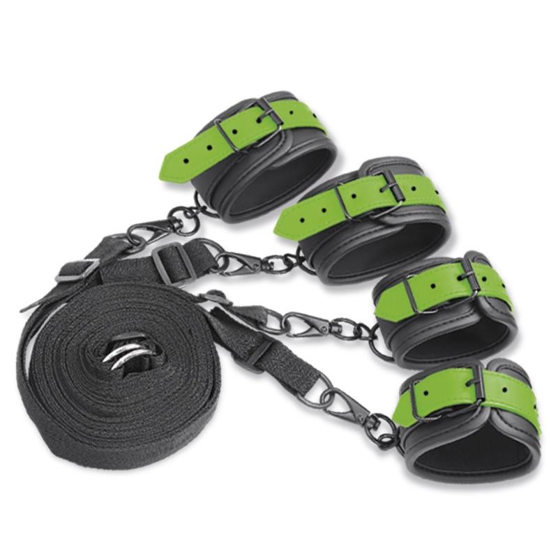 Glow In Dark Cuffs Restraints Bed Set. Артикул: IXI66689
