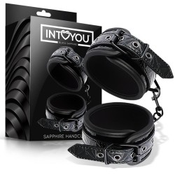��������� Adjustable Handcuffs Sapphire Vegan Leather